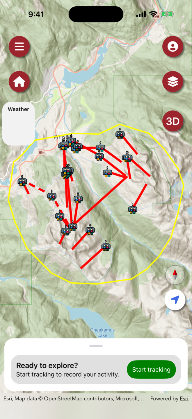 Whistler Mountain Map map preview
