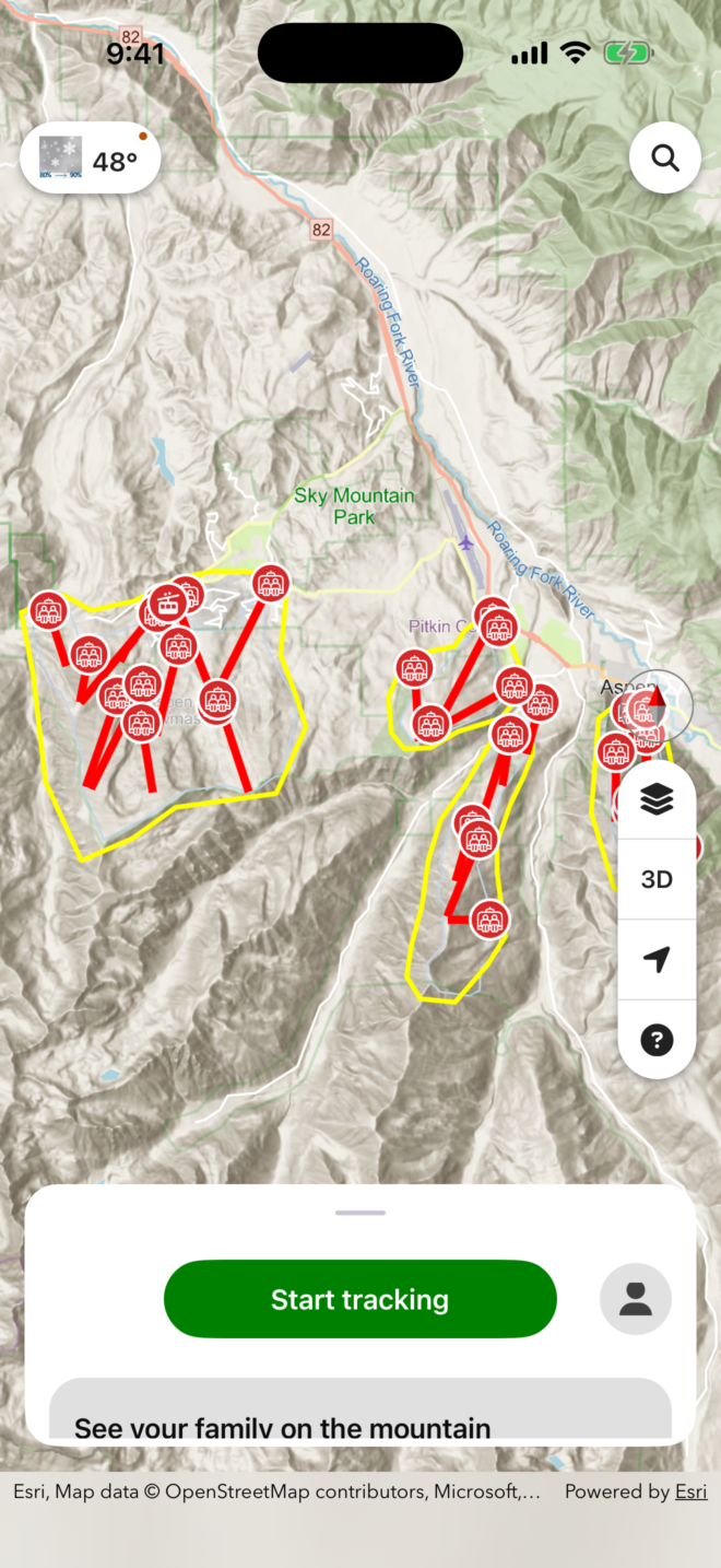 Aspen Snowmass Mountain Map map preview
