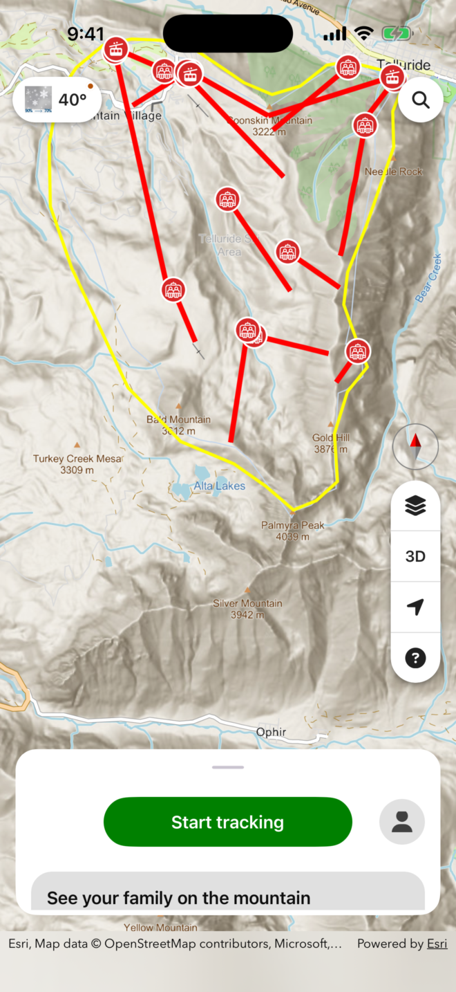 Telluride Mountain Map map preview