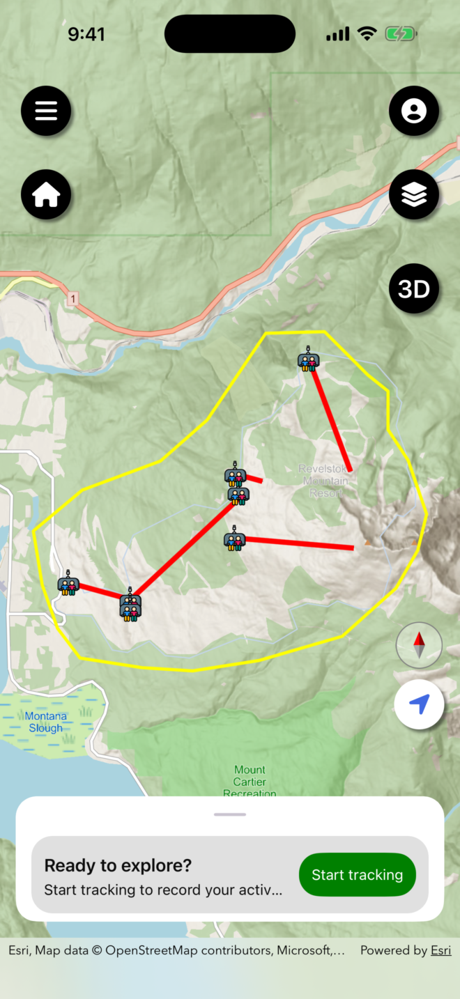 Revelstoke Mountain Map map preview